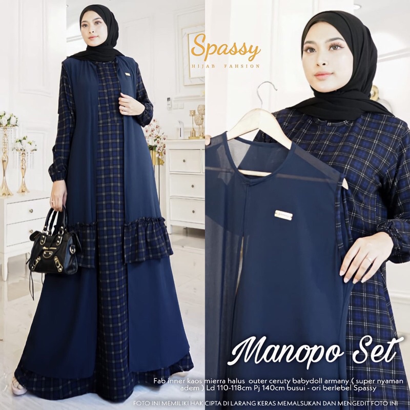 MANOPO SET GAMIS ORI SPASSY / spassy fashion / original by spassy fashion hijab