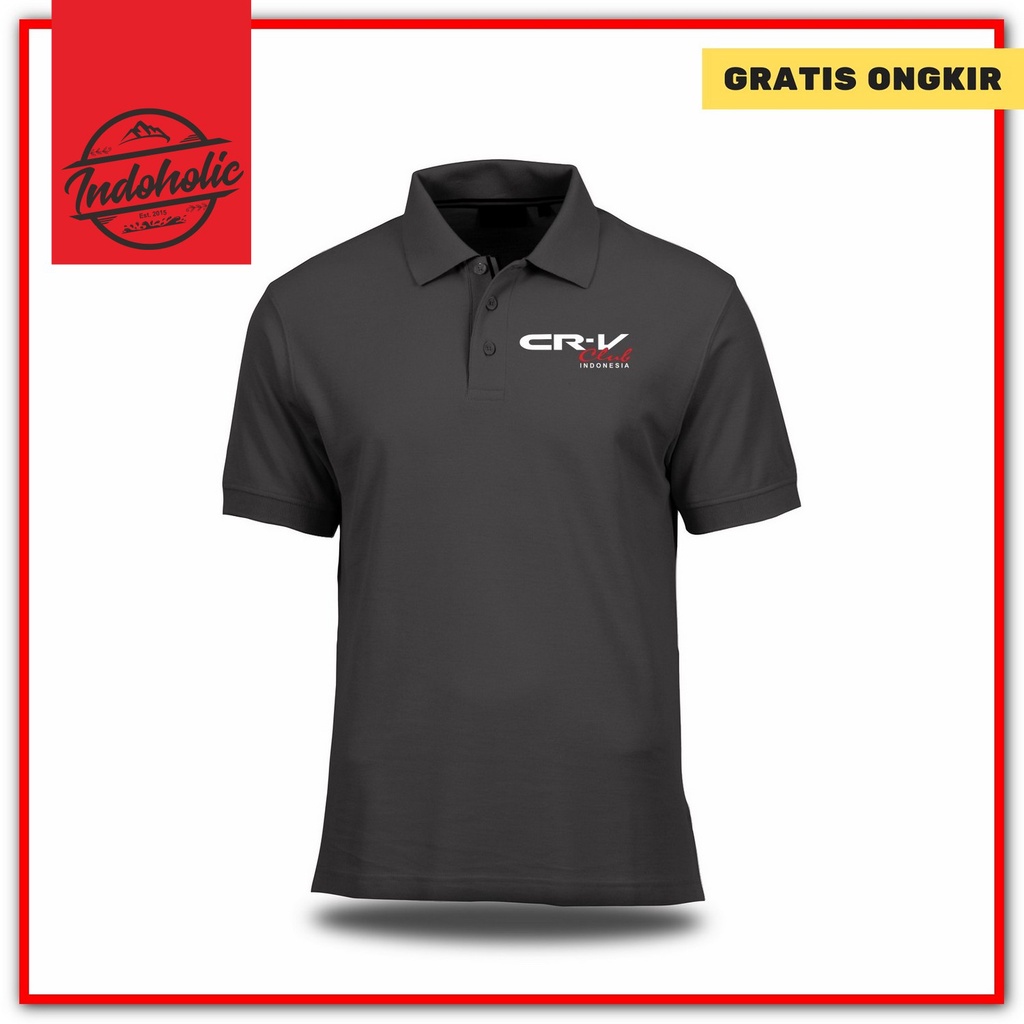 Indoholic Atasan Baju Pakaian Pria Kaos Kerah Polo Shirt Poloshirt Olahraga Sport Otomotif Wanita Original Katun Pique 100% CRV AGYA  AVANZA XENIA XPANDER