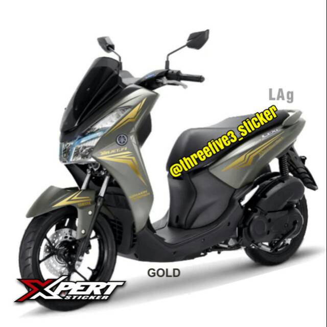 Sticker Cutting Yamaha LEXI Gold Motor Abu²