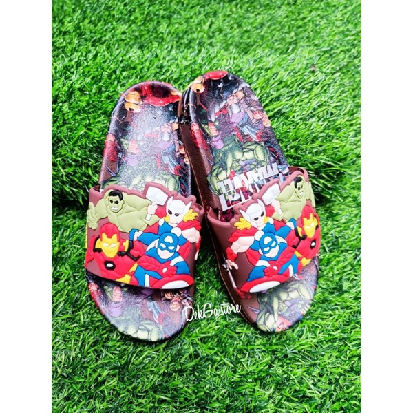 SANDAL SLOP ANAK AVENGER CAPTAIN SPIDER IMPORT 30-35