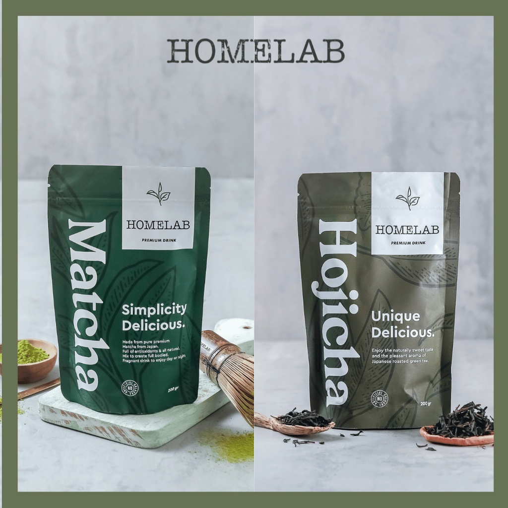 Homelab Bubuk / Powder Matcha & Hojicha Premium