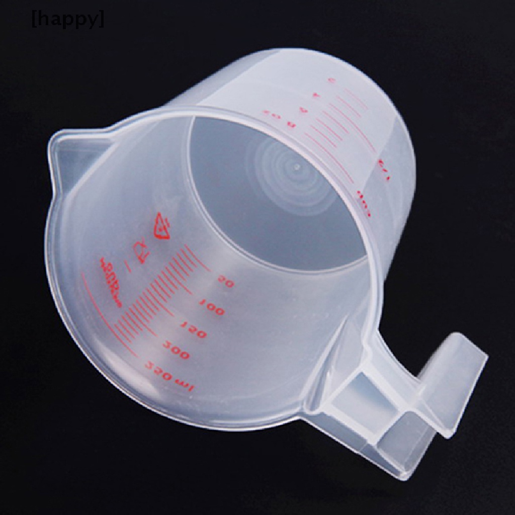 HA 250ml plastic clear measuring cup handle liquid pour spout home kitchen tools ID