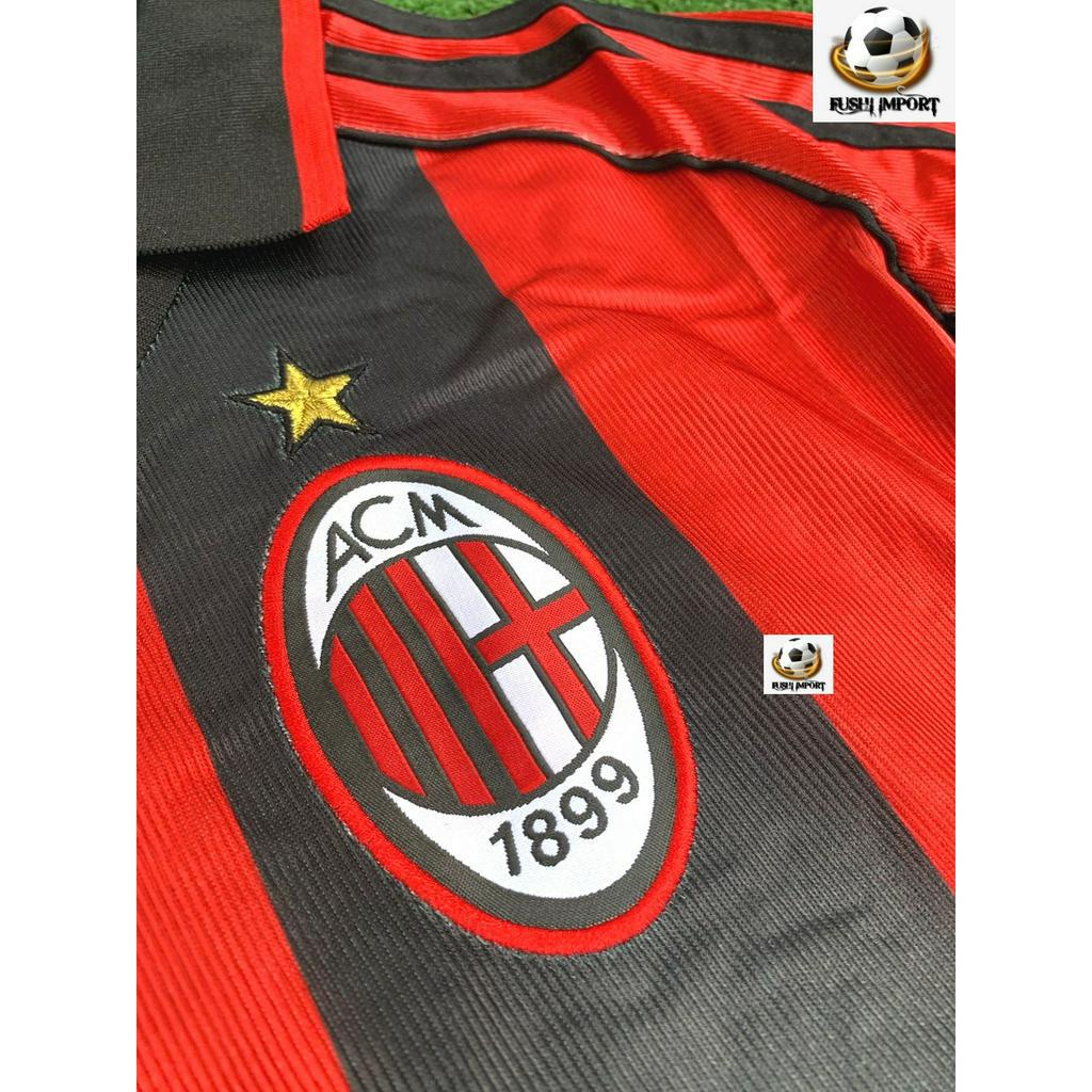 RETRO | Jersey Baju Bola Milan Home 1998 1999 Grade Ori