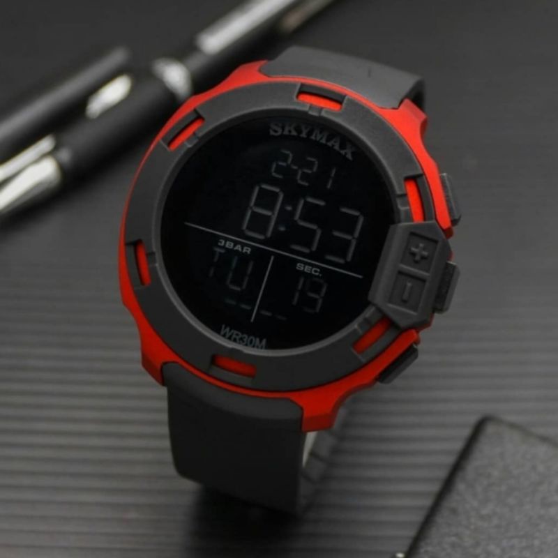 JAM TANGAN SKYMAX SKY-1817G ORIGINAL RUBBER ANTI AIR DAN TAHAN BEKU