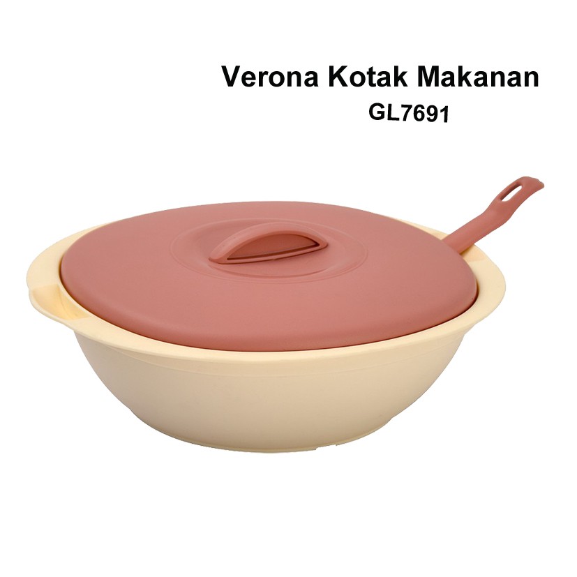 Green Leaf Wadah Saji Food Storage Verona Kotak Makanan Bulat 1.5 Liter GL7691