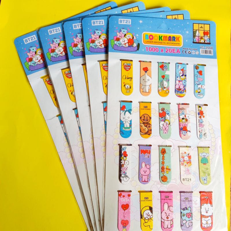 Pembatas Buku / Pembatas Buku Magnet / Sticky Note / Fanci Karakter