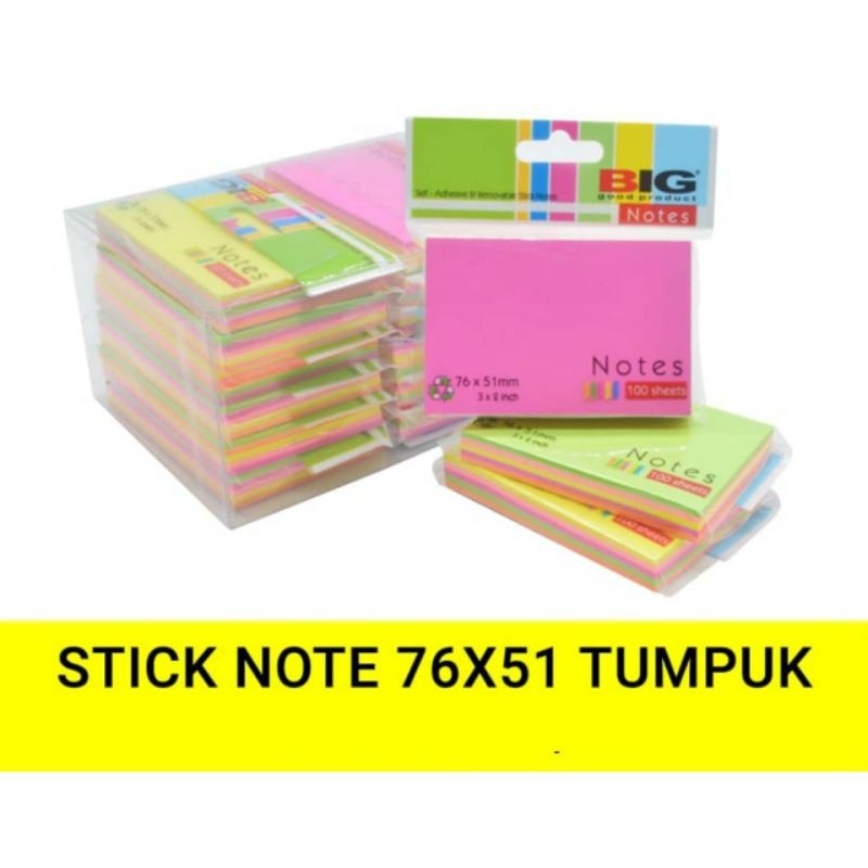 

Sticky Notes BIG Tumpuk 76x51 5 warna