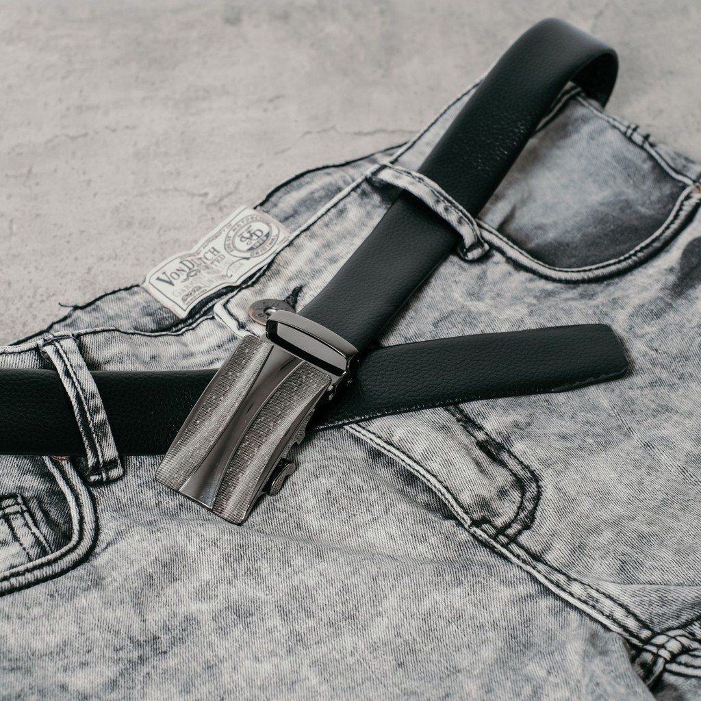 Ikat Pinggang / Gesper Pria Cowok Laki Kulit Asli Kepala Rel Import - Code : MCY 17