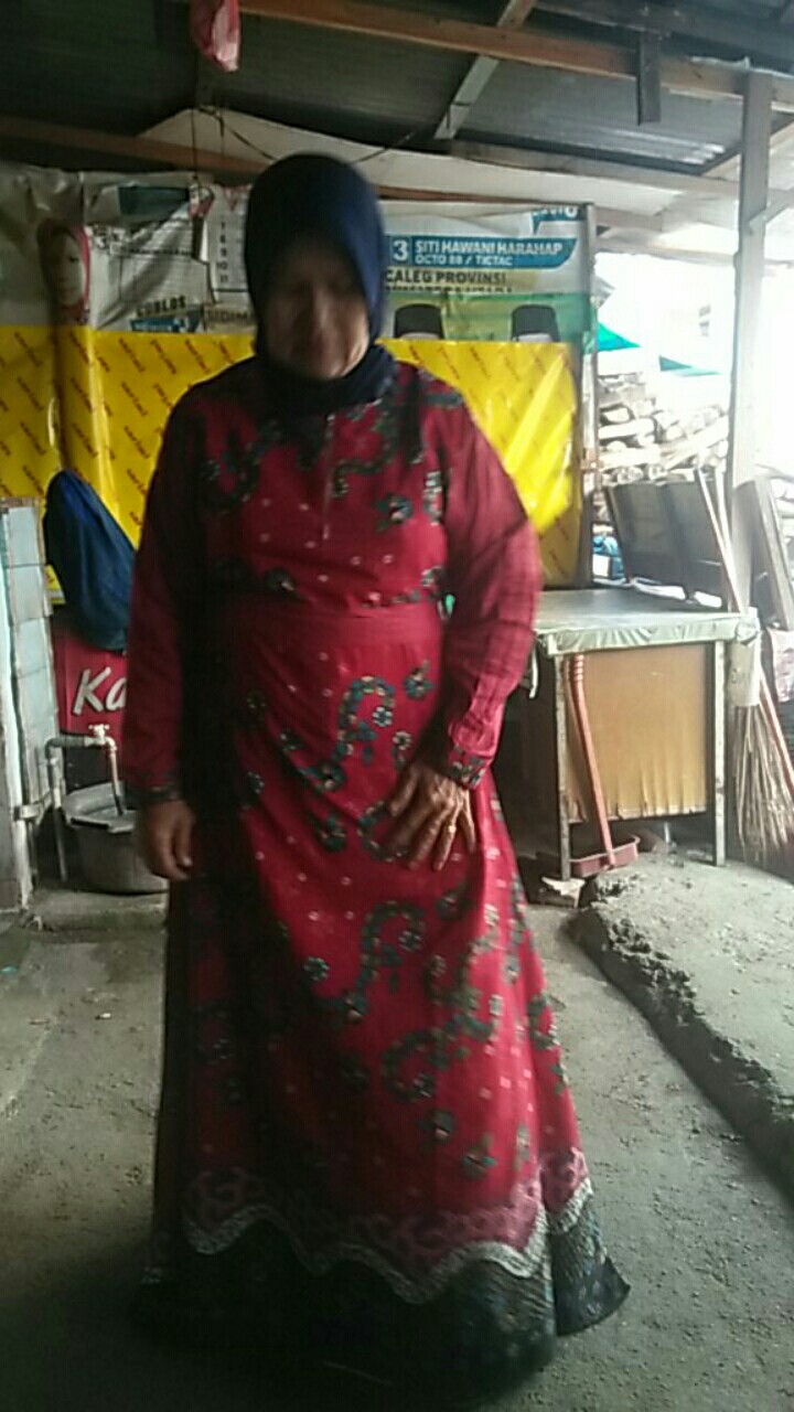 Gamis Batik Merah  4xl Ld 130cm Big Size