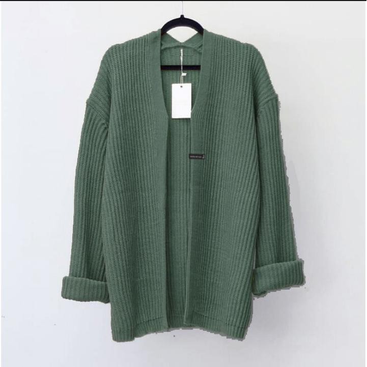Oversize Cardigan Breska - Cardy Rajut Tebal Premium - Kardigan Wanita Kekinian - Long Cardy Rajut