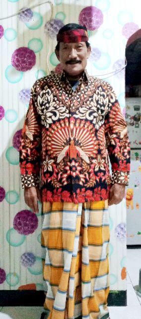 Batik Solo Merak Mekar Size M - Xxl Kemeja Pria Katun Halus Sragenan Full Furing