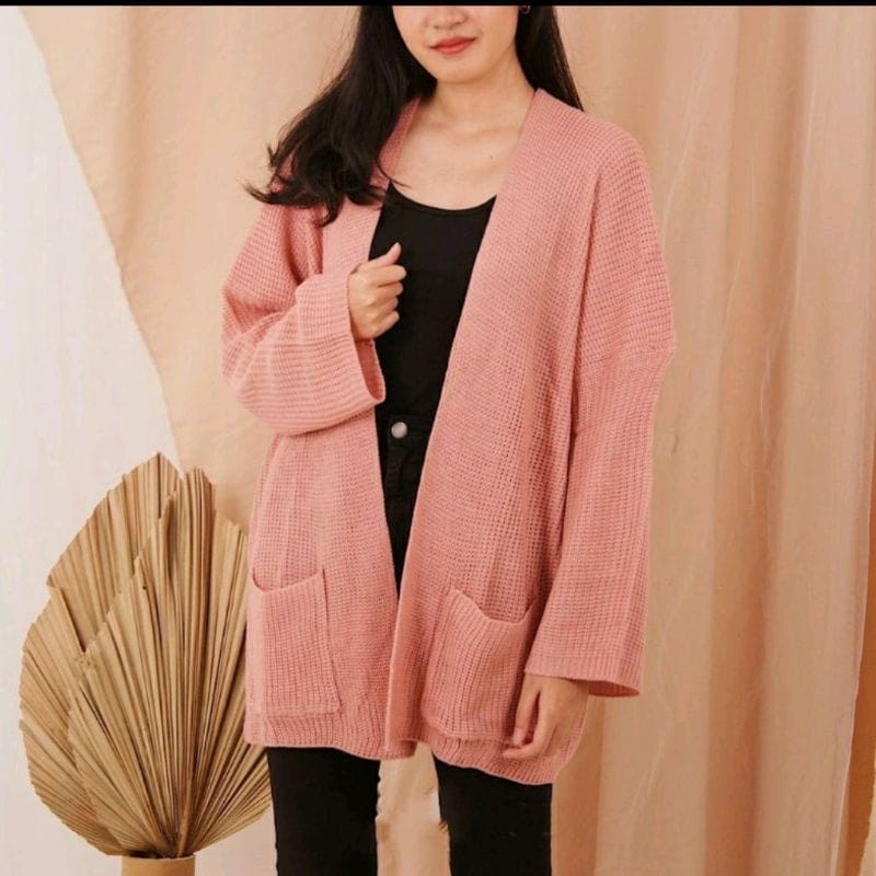 Cardigan Rajut Wanita Oversize / Loocy Cardy / Cardigan Rajut 7get Tebal Premium-3