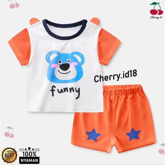 Cherry COD Setelan Baju Anak Motif 3D / Pakaian Anak / Baju Anak Laki Laki / Baju Anak Perempuan