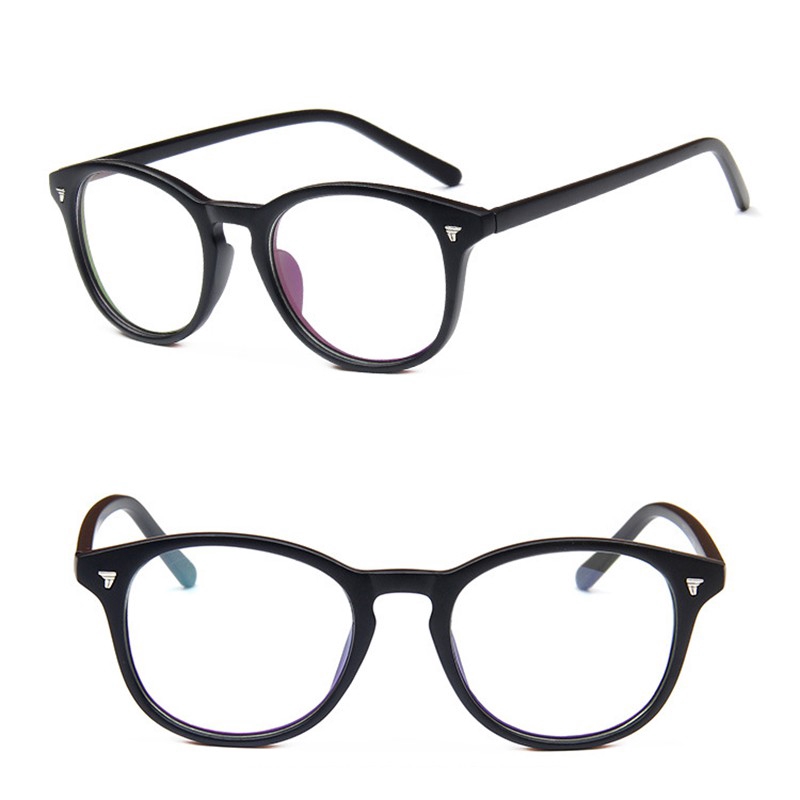 (YUZHU) Kacamata Anti Radiasi Gaya Klasik Untuk Wanita Retro Fashion Bingkai Bulat Leopard Eyeglasses