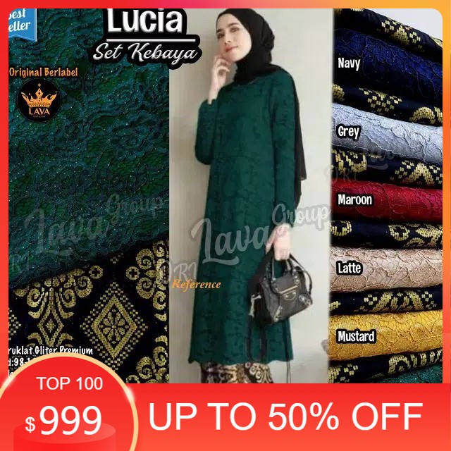 Promo % setelan kebaya brokat kurung kinanti cantik | setelan batik kebaya modern seragaman Gamis Re