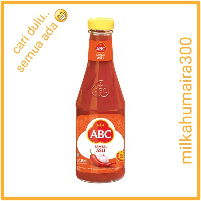 

ABC SAUS SAMBAL ASLI / EKSTRA PEDAS SAUS ABC BOTOL 335ML