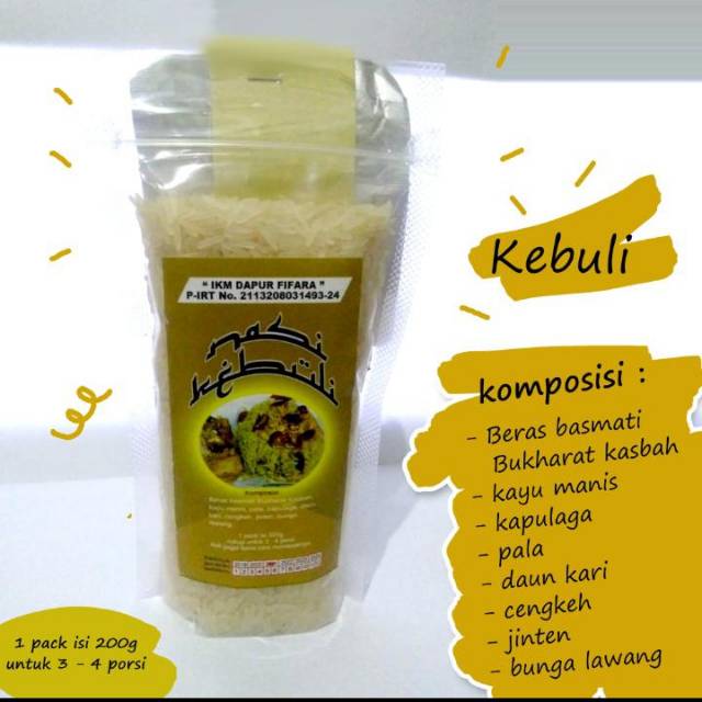 Nasi kebuli, nasi kabsah, nasi mandhi, nasi briyani beserta bumbu dan resep dapur fifara