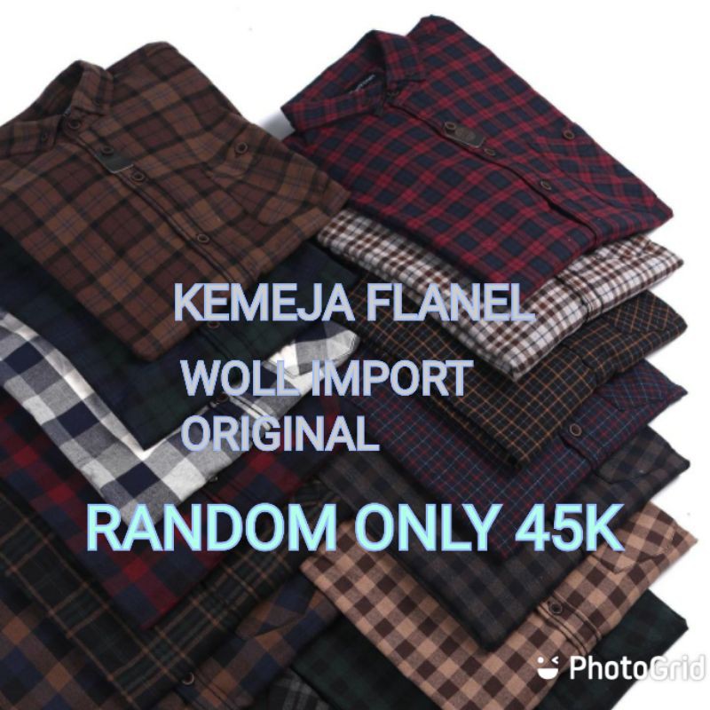 KEMEJA FLANEL LENGAN PANJANG WOLL PREMIUM