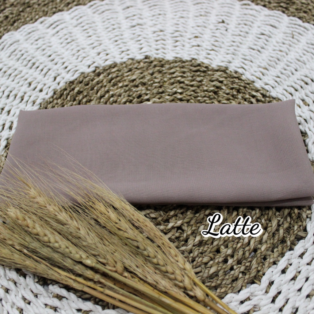 Selendang Sifon Hycon / Senteng 2.4m/ Selendang Bali / Senteng-Latte