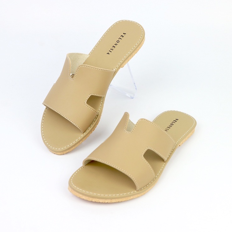 Sandal Wanita Model Slop Flat Alas Empuk Sol Karet Anti Licin Velonesia - Dolci