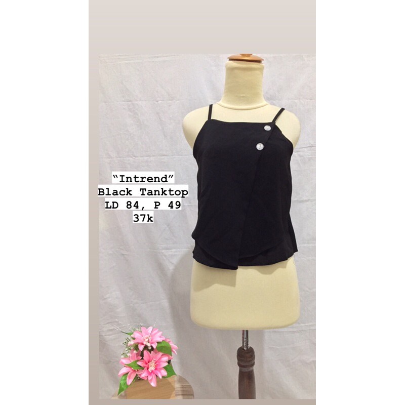 “INTREND” BLACK TANKTOP