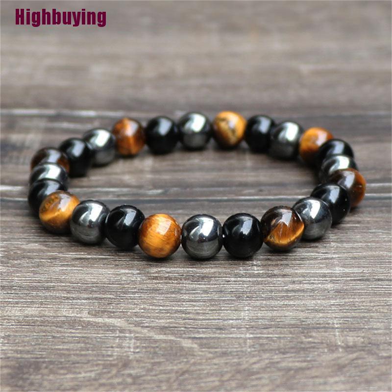 Hbid Gelang Manikmanik Batu Obsidian Hematite Warna Hitam Untuk Priawanita