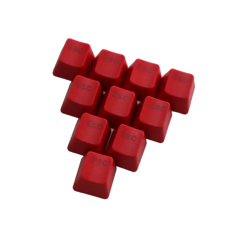 Keycap btsg Merah ESC OEM R4 Tinggi Tebal PBT Keyboard Mekanik Cherry MX Switch Keycaps 10PCS/Set