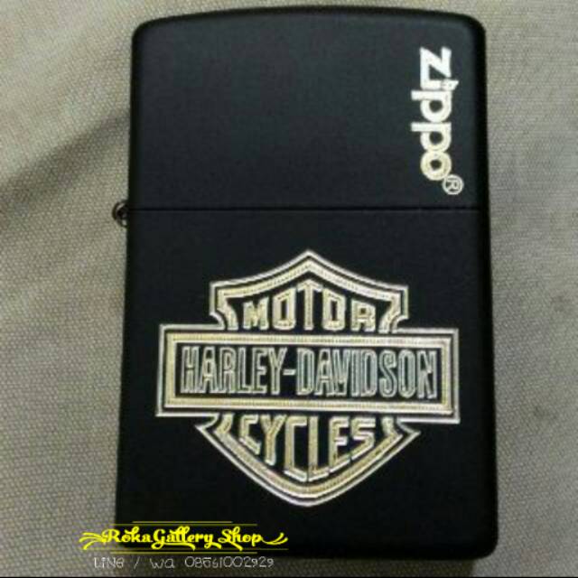 Korek zippo custom grafir lambang logo harley davidson bisa cetak gambar bebas sesuka mu grade ori