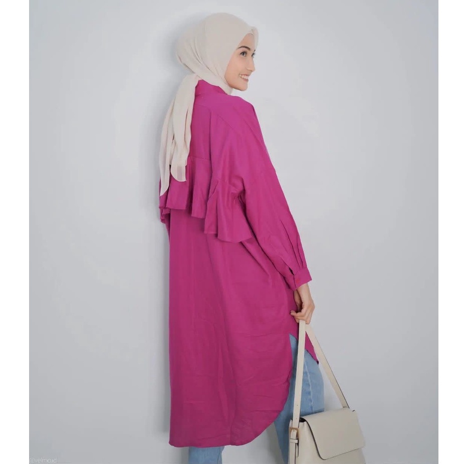 LAYNA TUNIK RAYON WANITA // SERUNI TUNIK REMPEL BELAKANG