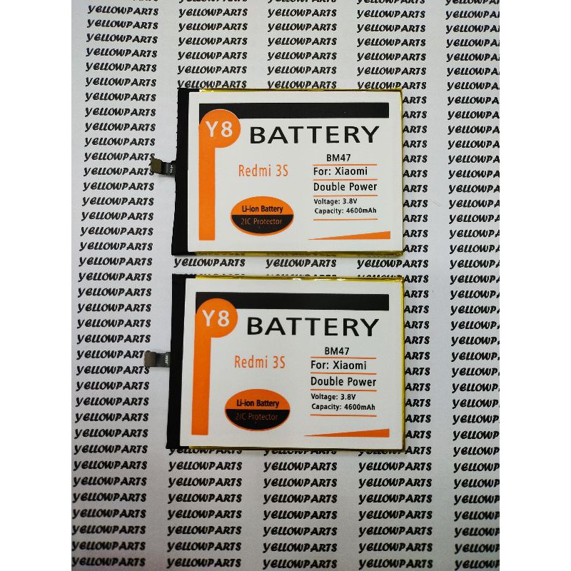 BAT BATTERY BATERAI XIAOMI REDMI 3 3S PRIME 4X BM47 Y8 DOUBLE POWER