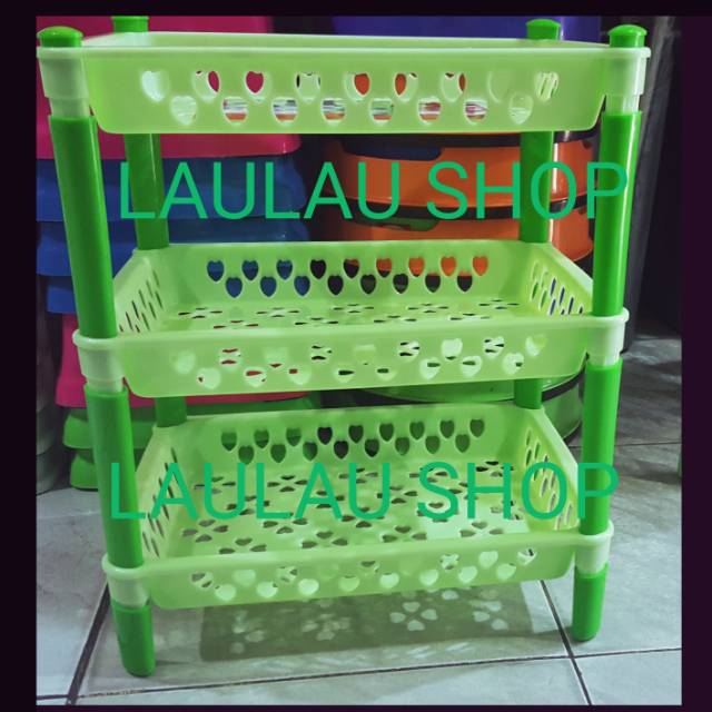 RAK SALON SUSUN 3 NAGATA 1205 / TEMPAT SURAT / RAK SERBAGUNA / KITCHEN SET PLASTIK