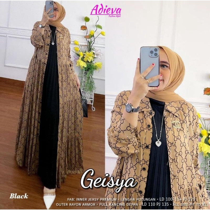Gamis/Dress All Motif Alila Stacy Livy/Livina Almera Pretty Helina Flavio Erella Fiolin Gressy Miloa Jelio Amaris Sabrina Vidya Areola Talia Machio Zolla Geisya Gladis Eldora Morea Angeli Celine Adieva Matt Rayon Viscose-Geisya black