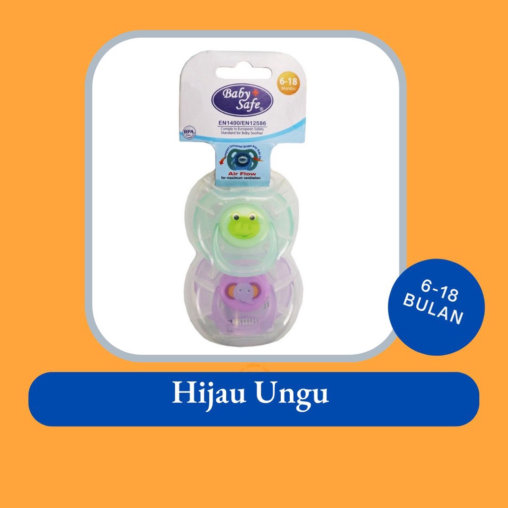 Baby Safe  Pacifier 0M+ / 6M+ Empeng bayi baby safe Air Flow Pacifier (empeng)