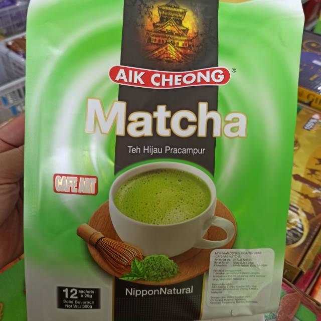 Aik Cheong Matcha Teh Hijau Cafe Art 12s /Minuman Serbuk Teh Hijau 12s