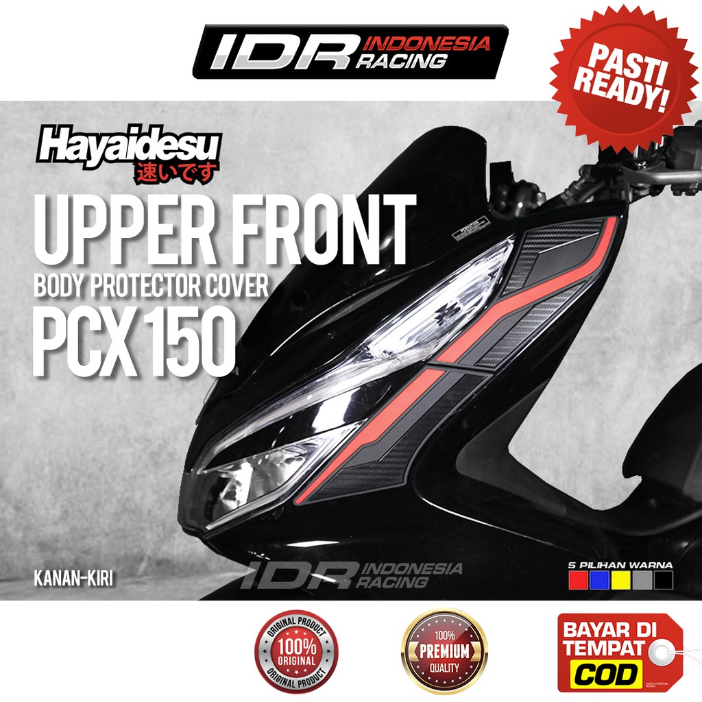 Hayaidesu Upper Front Cover PCX Kiri Kanan Depan Samping Atas Aksesoris Variasi Body Protector Karet