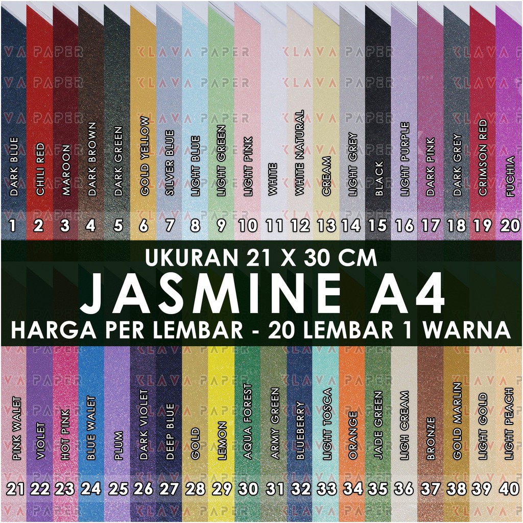 

Kertas Jasmine A4 PER LEMBAR Kertas Undangan, Kerajinan, , Paper Flower Kraft