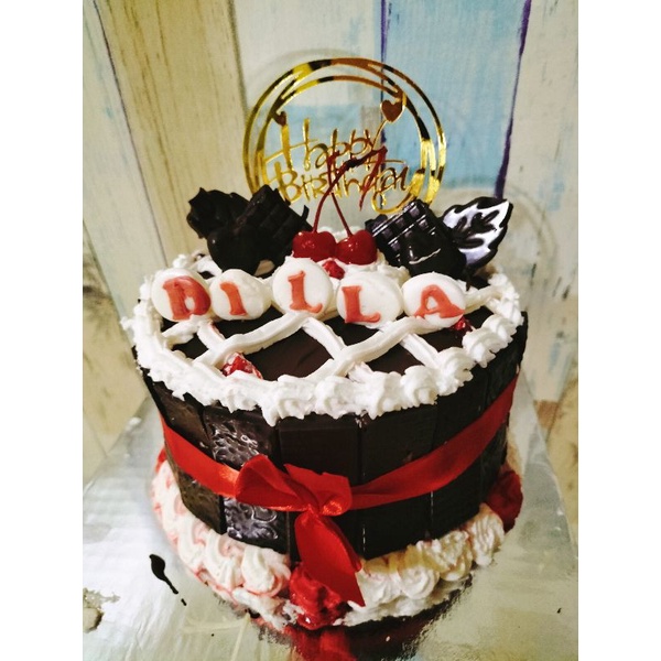 

kue ultah hias coklat