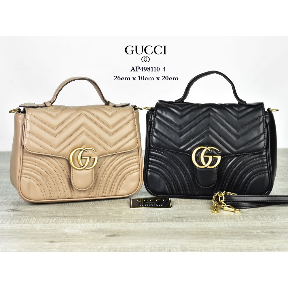 Grosir Tas GC GG Marmont Matelasse Shoulder Top Handle Small Semprem AP498110-4