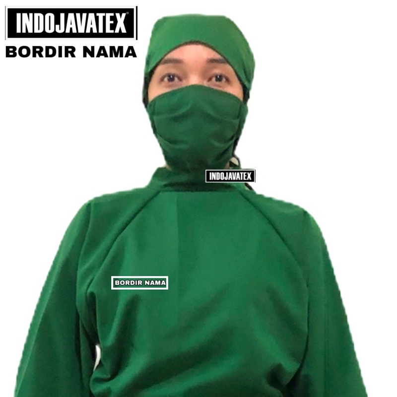 BORDIR NAMA Jubah operasi/baju ok/apd/kimono medis/pakaian medis INDOJAVATEX