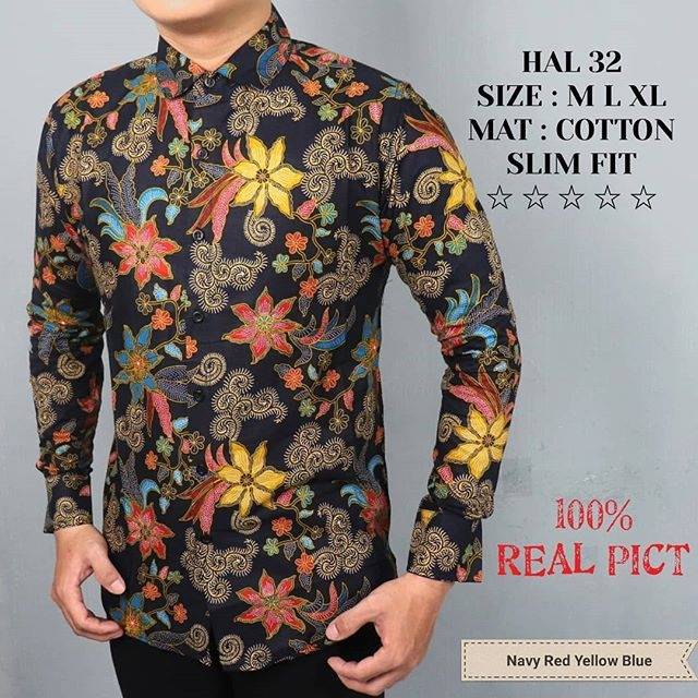 MEN SALE BAJU BATIK KEMEJA PRIA SLIM FIT MODERN CEVASH SLIMFIT HAL