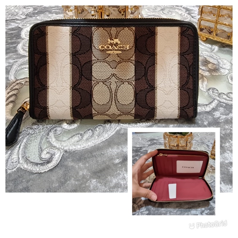 dompet coach wallet sign multi original authentic