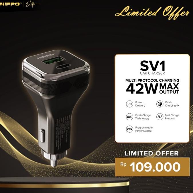 Dijual Hippo Elite Sv-1 Car Charger 42W Multi Protocol Charging Medanbaiak.Store
