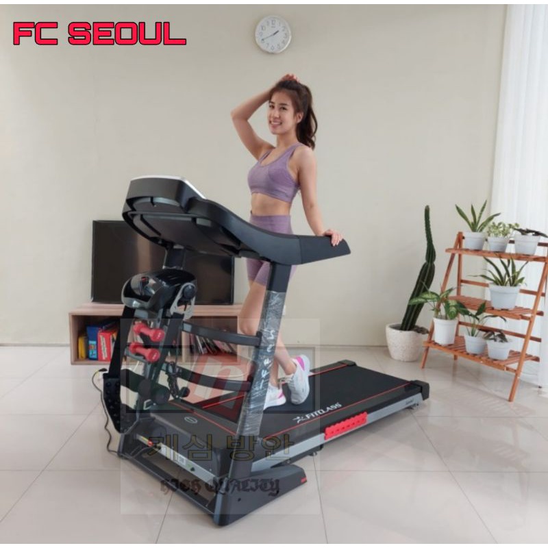 Treadmill elektrik FC SEOUL alat olahraga lari joging fitness dan gym