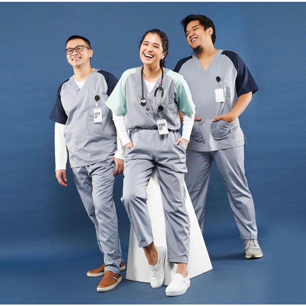 Scub Baju Dokter - Two-Tone Scrub (Top Only)