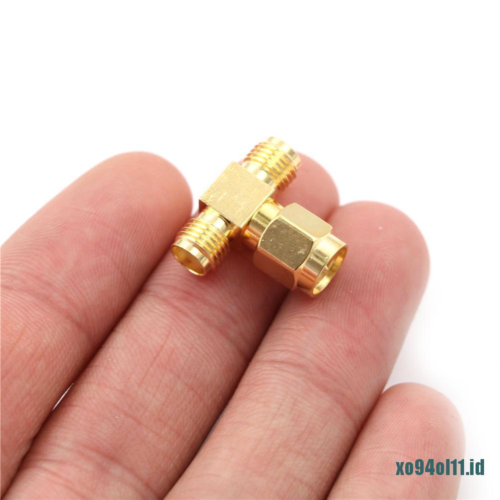 &lt; Xo94 &gt; Adapter Konektor SMA Male Ke 2 Female Tipe T RF Coaxial Plug Ke Jack 3