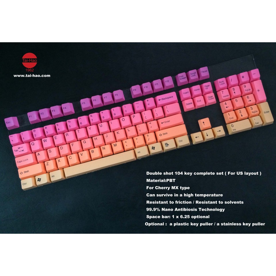 Keycaps Tai Hao Sunshine Pbt Double Shot Keycap Set Shopee Indonesia