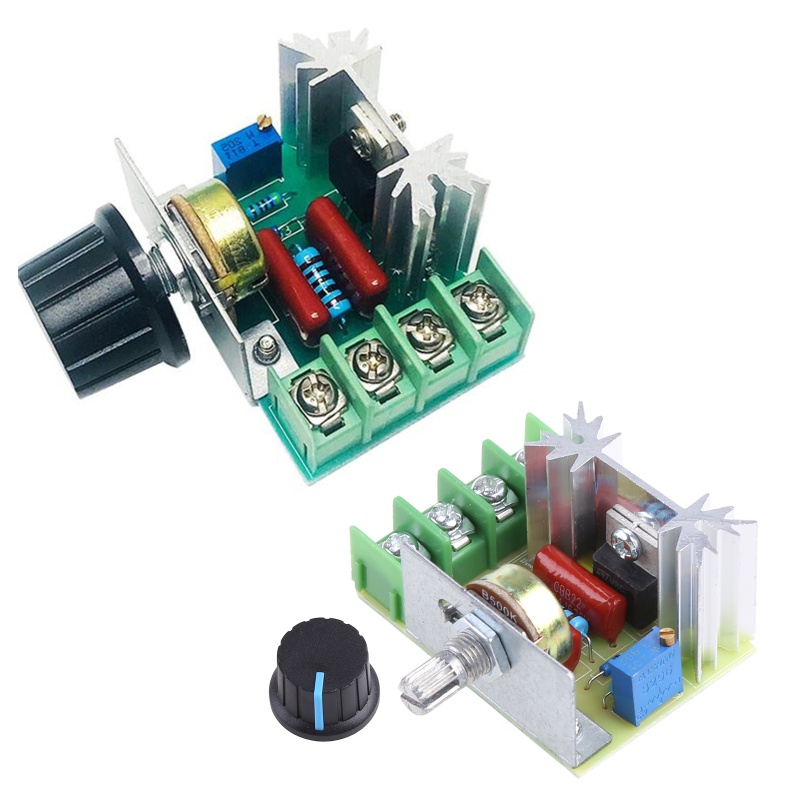 Btsg AC220V 2000W SCR Voltage Regulator Peredupan Dimmer Pengatur Kecepatan Motor Termostat Elektronik Voltage Regulator M