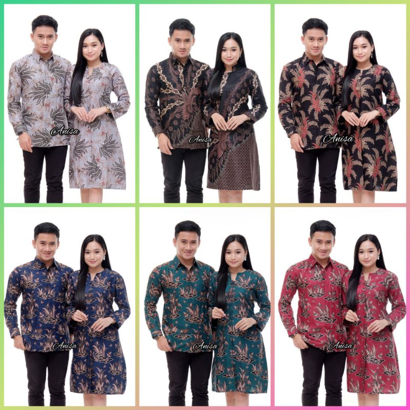 BAJU BATIK COUPLE LENGAN PANJANG-BAJU BATIK COUPLE PASANGAN MUDA MUDI-BAJU BATIK COUPLE ORANG DEWASA