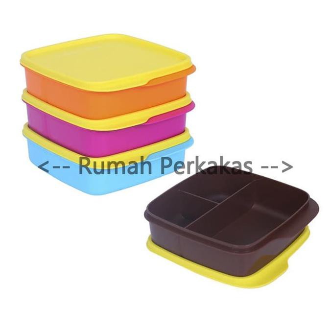 Tupperware Lolly Tup 4pcs warna warni tempat makan sekat