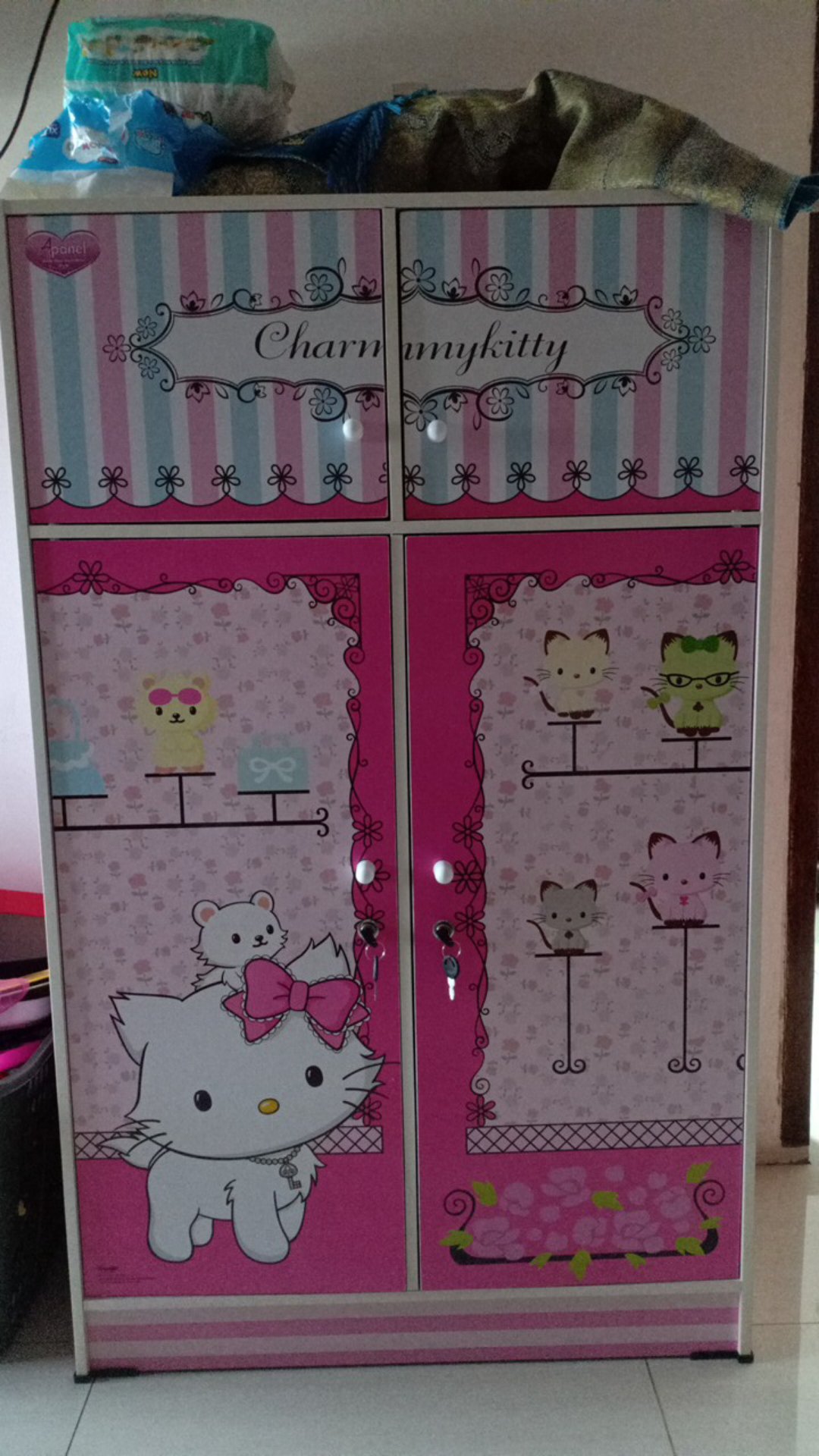 Lemari Pakaian Anak Karakter Charmy Kitty Wd 1311 Cmy